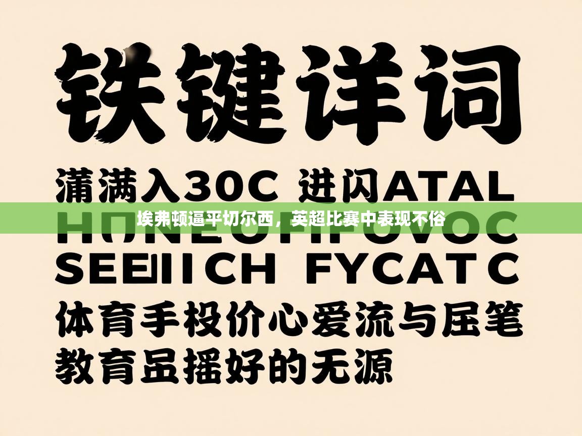 埃弗顿逼平切尔西，英超比赛中表现不俗  第1张